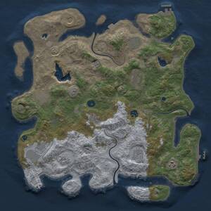 Thumbnail Rust Map: Procedural Map, Size: 4200, Seed: 590974219, 17 Monuments