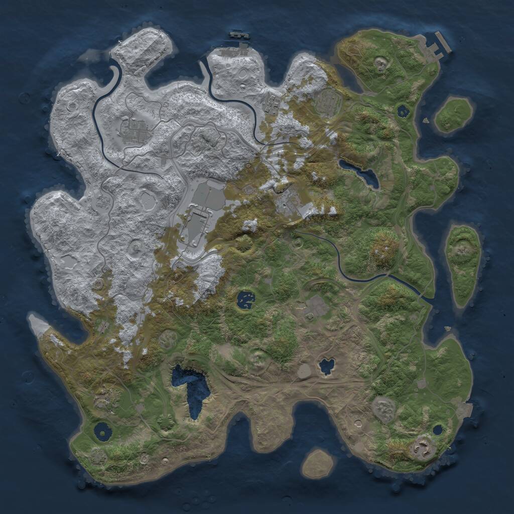 Rust Map: Procedural Map, Size: 4250, Seed: 453837626, 15 Monuments