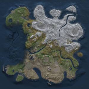 Thumbnail Rust Map: Procedural Map, Size: 3500, Seed: 501220097, 15 Monuments