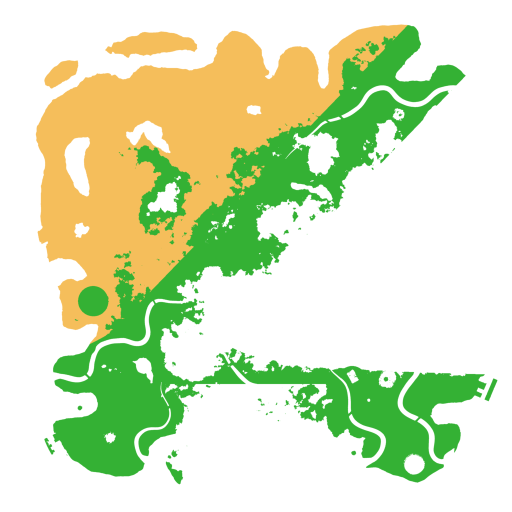 Biome Rust Map: Procedural Map, Size: 4500, Seed: 11451489