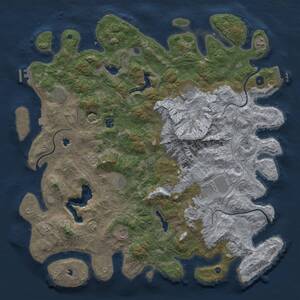 Thumbnail Rust Map: Procedural Map, Size: 5000, Seed: 1501142009, 15 Monuments