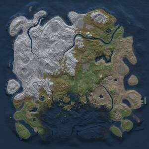 Thumbnail Rust Map: Procedural Map, Size: 4500, Seed: 1655510722, 16 Monuments