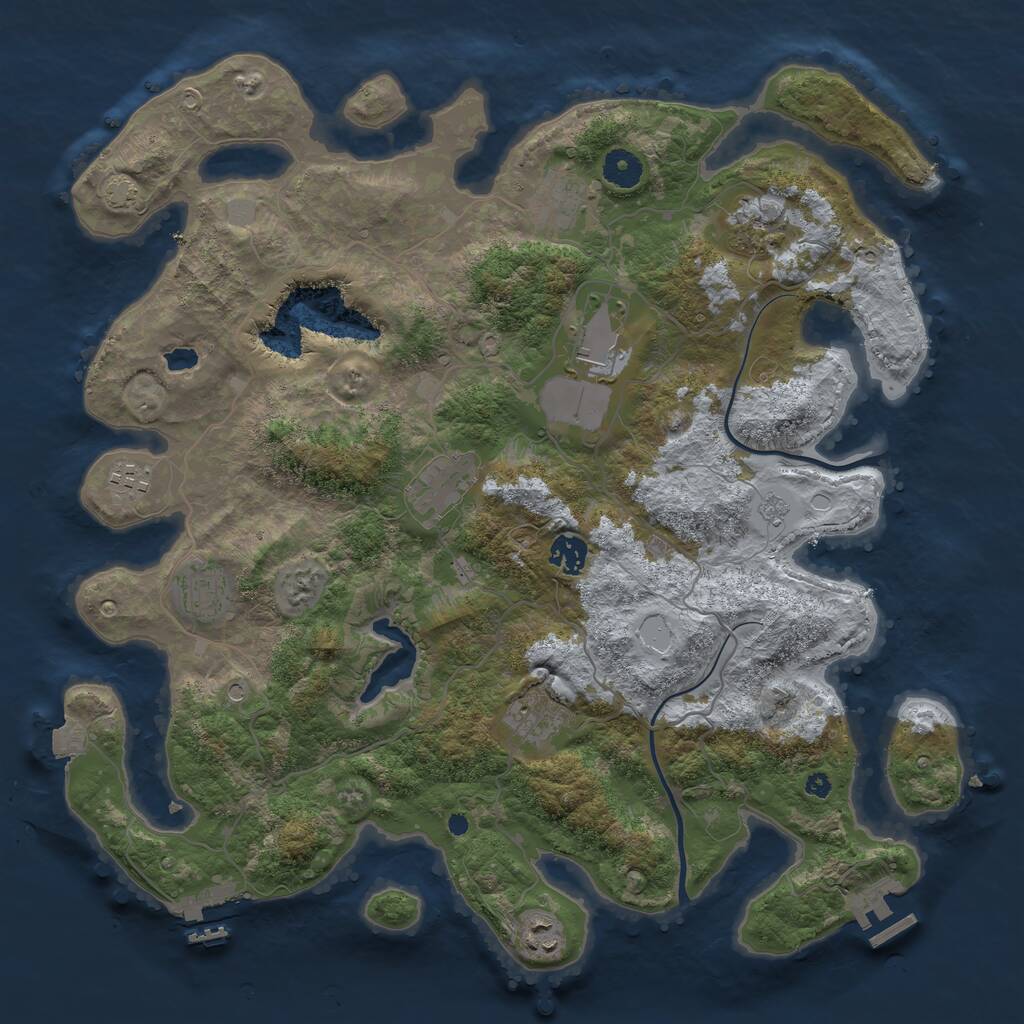 Rust Map: Procedural Map, Size: 4000, Seed: 1515231415, 15 Monuments