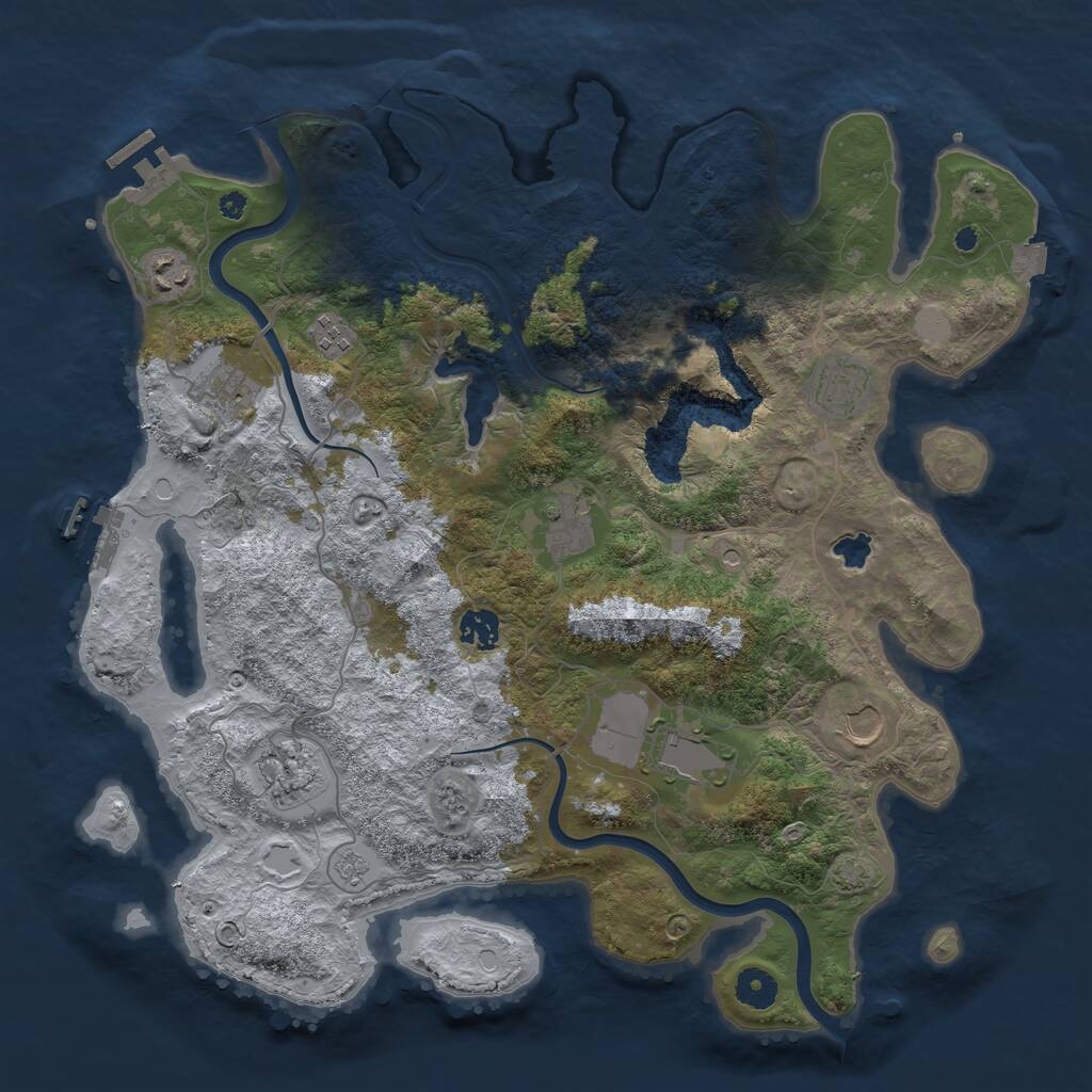 Rust Map: Procedural Map, Size: 4000, Seed: 1548403226, 15 Monuments