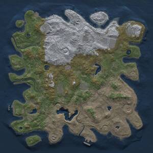 Thumbnail Rust Map: Procedural Map, Size: 4500, Seed: 75668, 17 Monuments