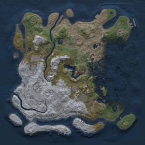 Thumbnail Rust Map: Procedural Map, Size: 4000, Seed: 6259844, 15 Monuments