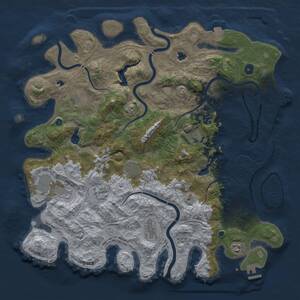 Thumbnail Rust Map: Procedural Map, Size: 4500, Seed: 1377110725, 15 Monuments