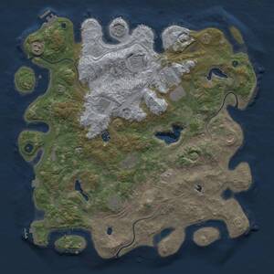 Thumbnail Rust Map: Procedural Map, Size: 4500, Seed: 1248485422, 15 Monuments