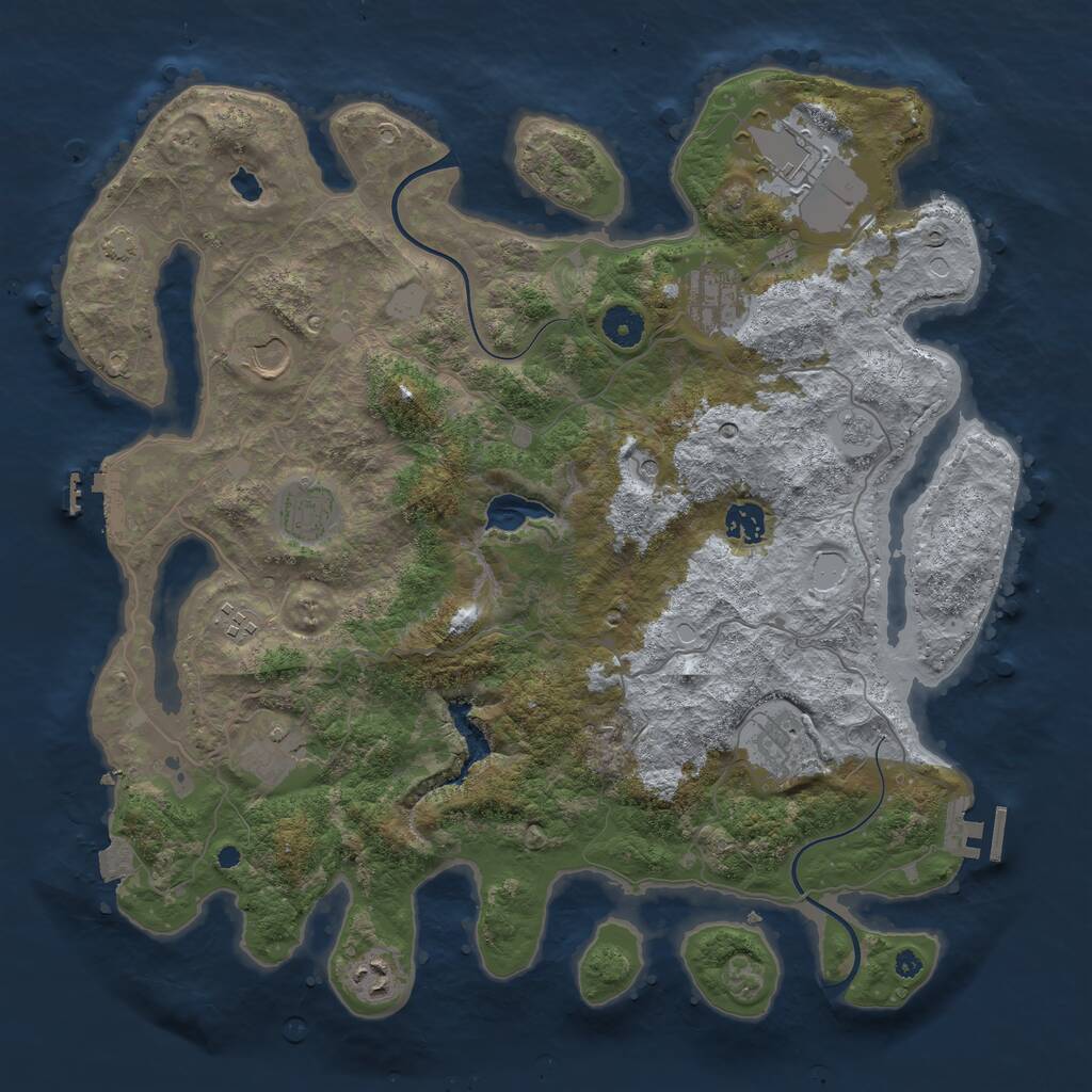 Rust Map: Procedural Map, Size: 4000, Seed: 149323719, 15 Monuments
