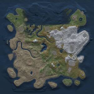 Thumbnail Rust Map: Procedural Map, Size: 4000, Seed: 1221584333, 16 Monuments