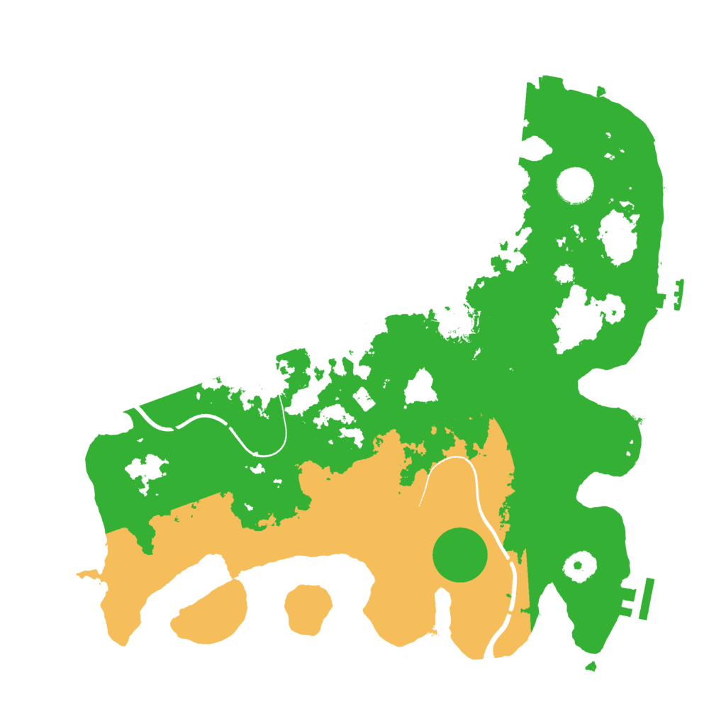 Biome Rust Map: Procedural Map, Size: 3500, Seed: 51245