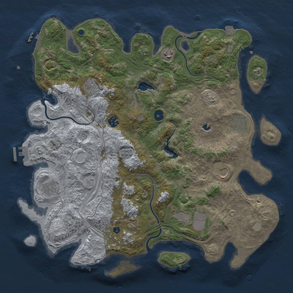 Rust Map: Procedural Map, Size: 4250, Seed: 156309446, 15 Monuments