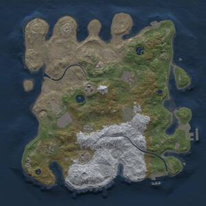Thumbnail Rust Map: Procedural Map, Size: 3500, Seed: 369752941, 14 Monuments