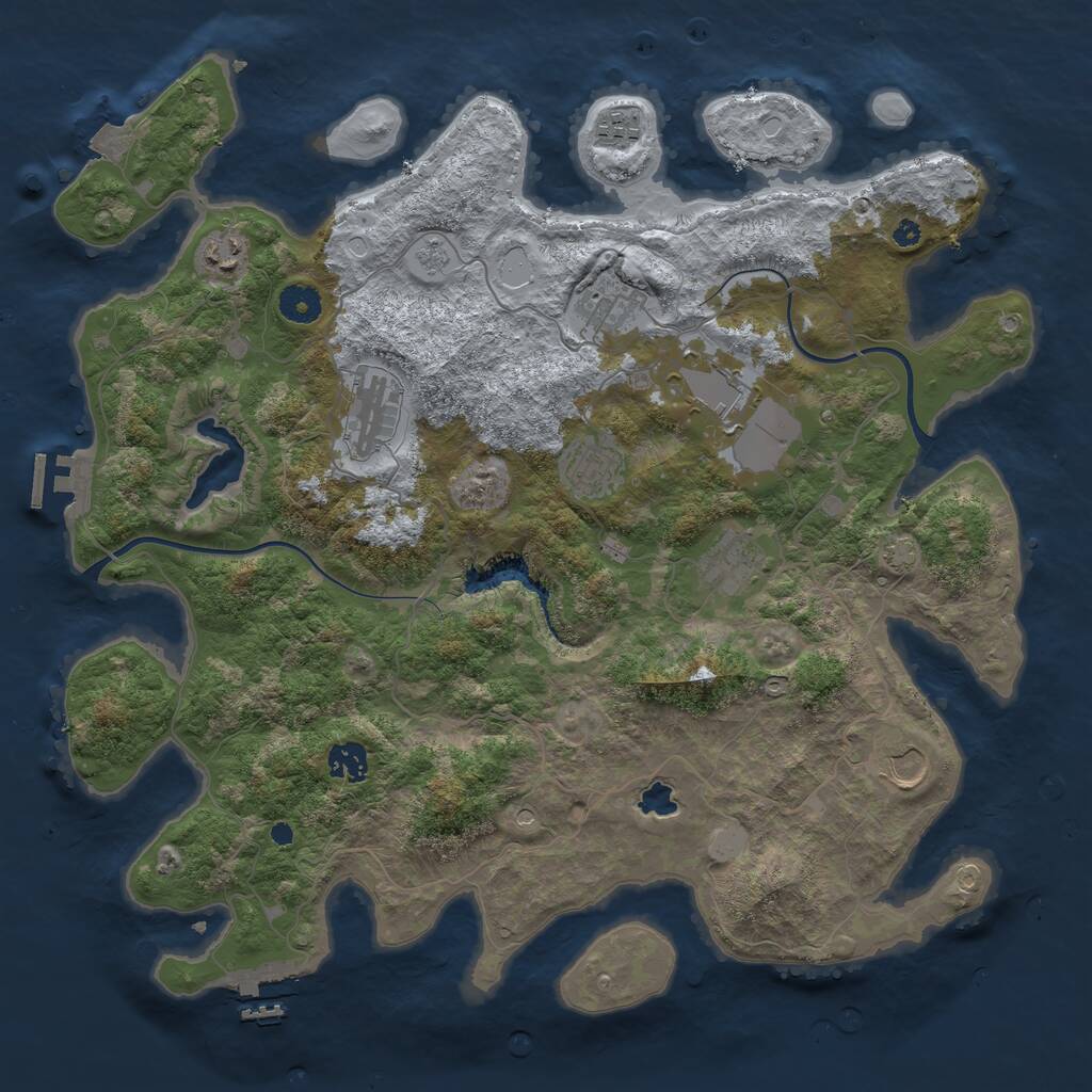 Rust Map: Procedural Map, Size: 4000, Seed: 1949061560, 15 Monuments