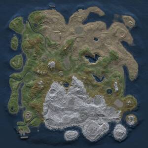 Thumbnail Rust Map: Procedural Map, Size: 4250, Seed: 868706493, 17 Monuments