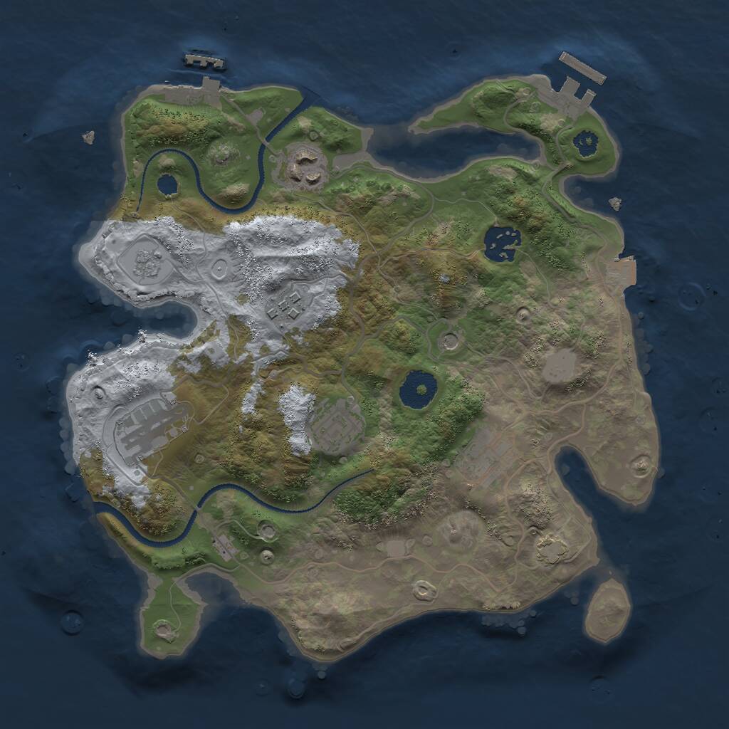 Rust Map: Procedural Map, Size: 2926, Seed: 974080807, 12 Monuments