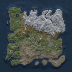 Thumbnail Rust Map: Procedural Map, Size: 3500, Seed: 638870927, 13 Monuments
