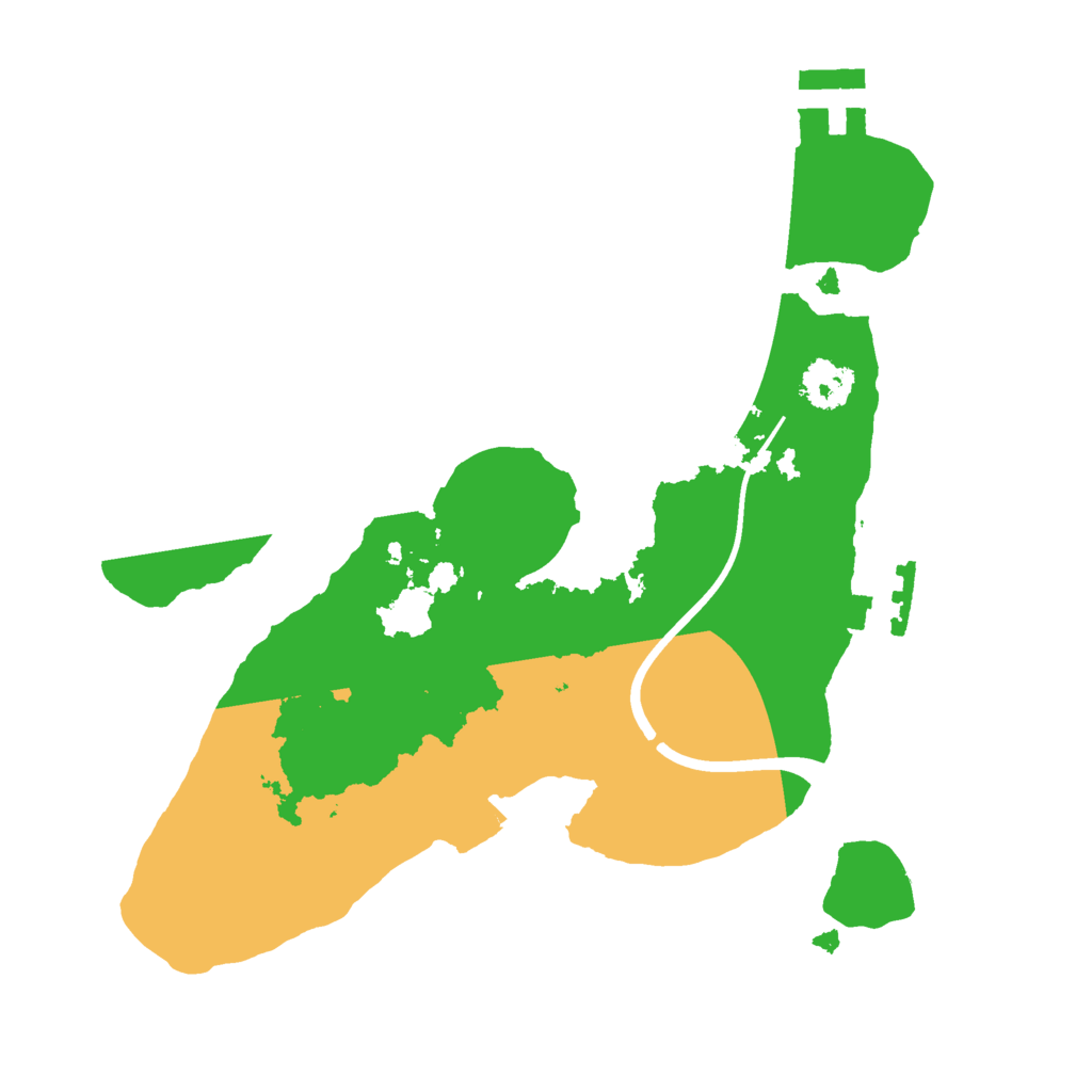 Biome Rust Map: Procedural Map, Size: 2200, Seed: 1232245