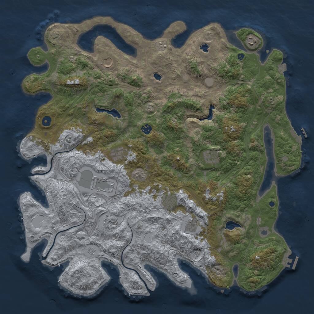 Rust Map: Procedural Map, Size: 4750, Seed: 507083565, 16 Monuments