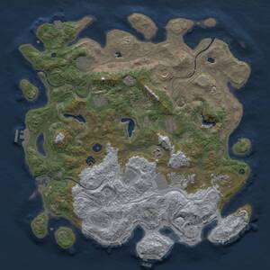 Thumbnail Rust Map: Procedural Map, Size: 4500, Seed: 1007452713, 17 Monuments