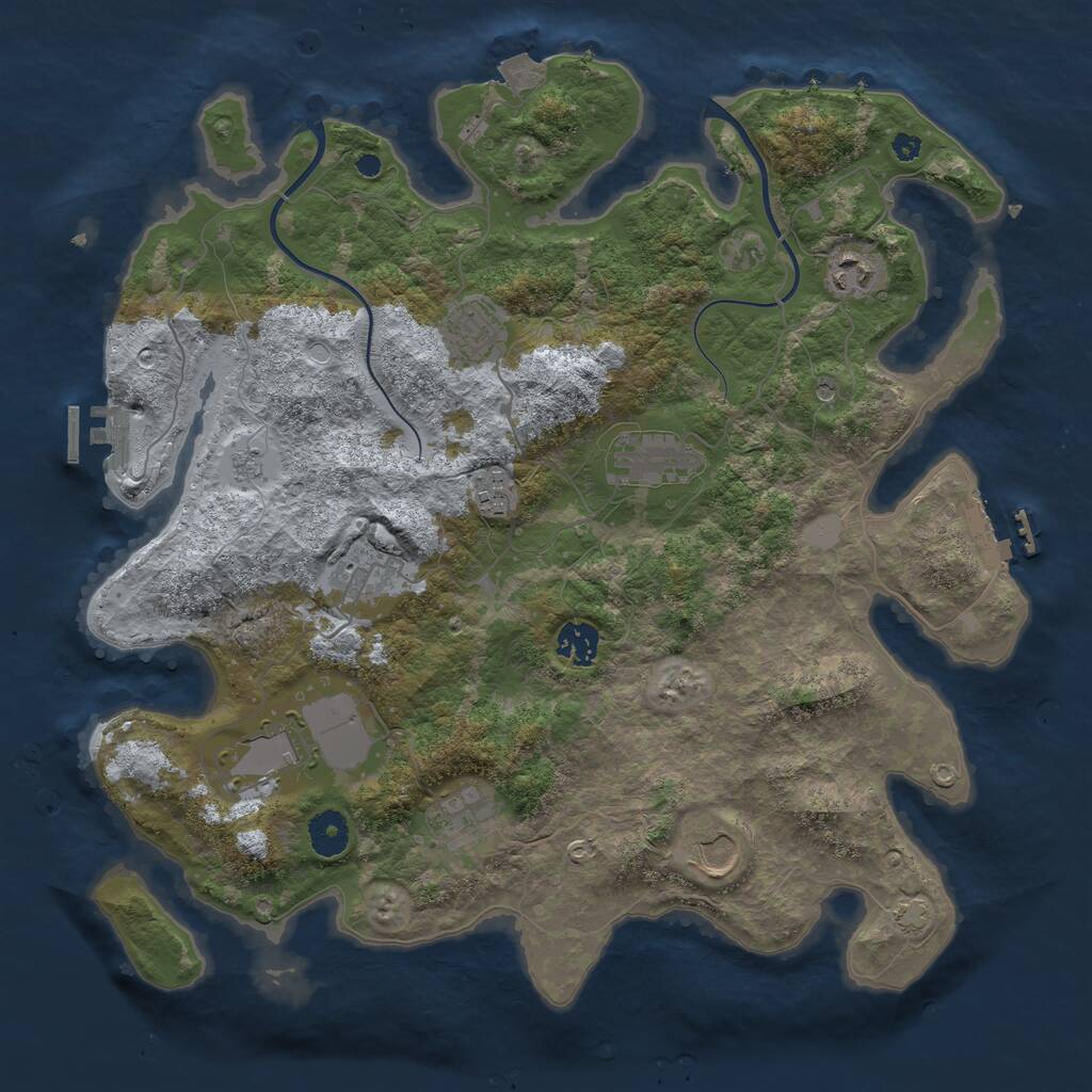 Rust Map: Procedural Map, Size: 3804, Seed: 320998, 15 Monuments