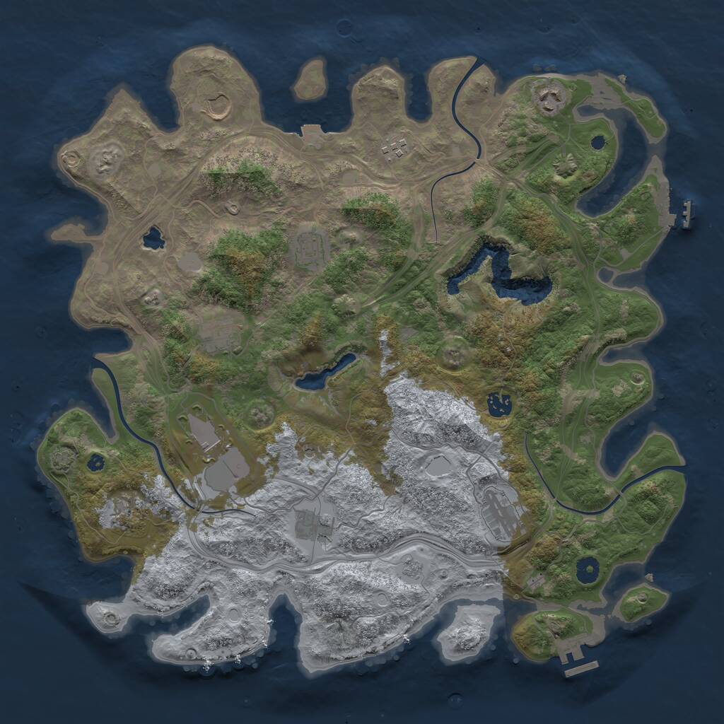 Rust Map: Procedural Map, Size: 4250, Seed: 2131353987, 16 Monuments