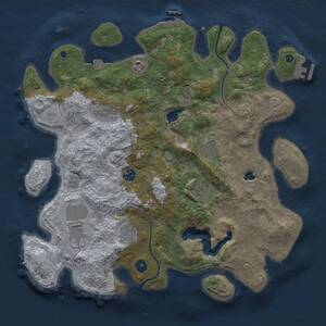 Thumbnail Rust Map: Procedural Map, Size: 4000, Seed: 659753784, 14 Monuments