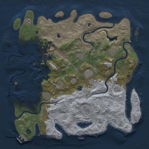 Thumbnail Rust Map: Procedural Map, Size: 4500, Seed: 365786032, 17 Monuments
