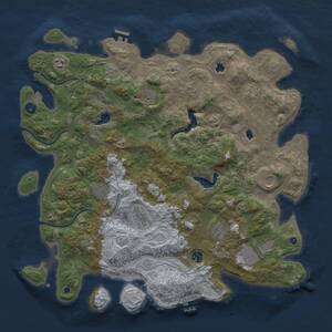 Thumbnail Rust Map: Procedural Map, Size: 4500, Seed: 1819156563, 16 Monuments