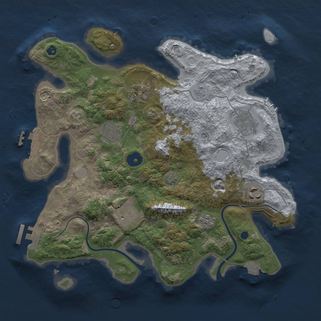 Rust Map: Procedural Map, Size: 3250, Seed: 4864532, 12 Monuments