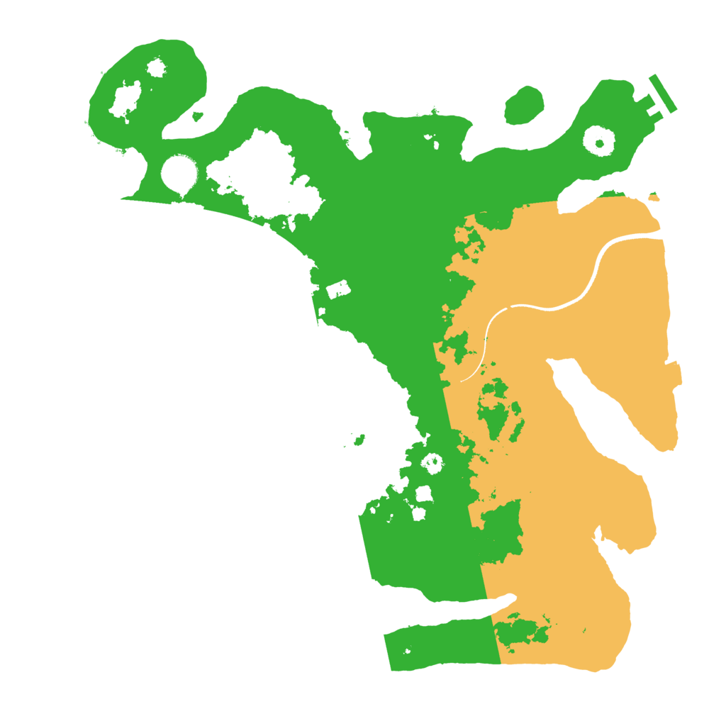 Biome Rust Map: Procedural Map, Size: 3500, Seed: 20240102