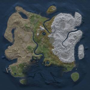 Thumbnail Rust Map: Procedural Map, Size: 3750, Seed: 1932739725, 15 Monuments