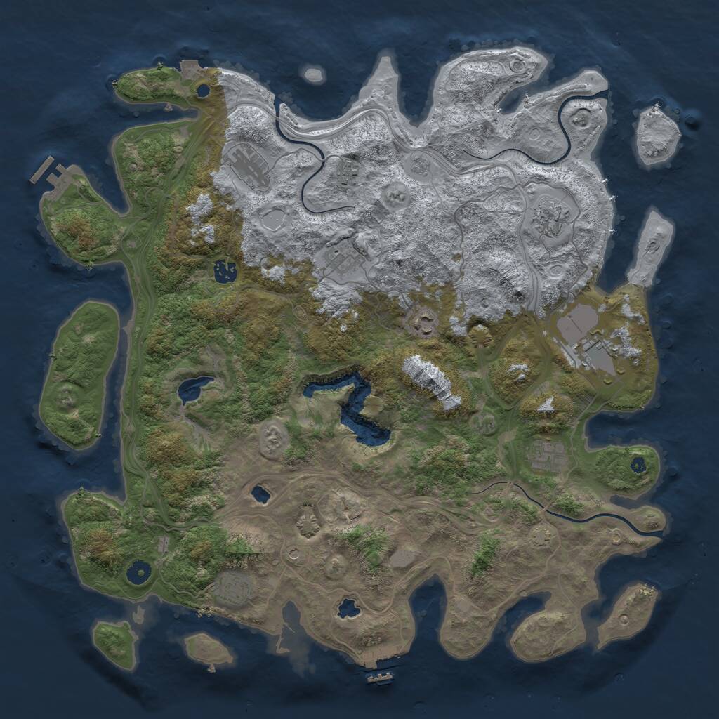 Rust Map: Procedural Map, Size: 4500, Seed: 1747732397, 15 Monuments