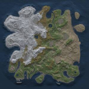 Thumbnail Rust Map: Procedural Map, Size: 3800, Seed: 7777743, 16 Monuments