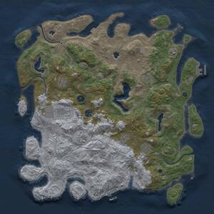 Thumbnail Rust Map: Procedural Map, Size: 4500, Seed: 1664024618, 15 Monuments