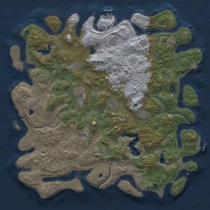 Thumbnail Rust Map: Procedural Map, Size: 4800, Seed: 363458447, 17 Monuments