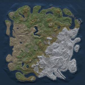 Thumbnail Rust Map: Procedural Map, Size: 4750, Seed: 211, 16 Monuments