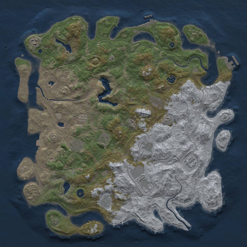 Rust Map: Procedural Map, Size: 4750, Seed: 211, 16 Monuments