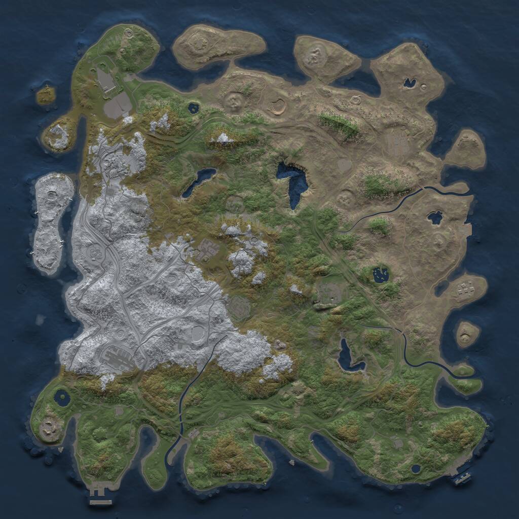 Rust Map: Procedural Map, Size: 4800, Seed: 1495233257, 17 Monuments
