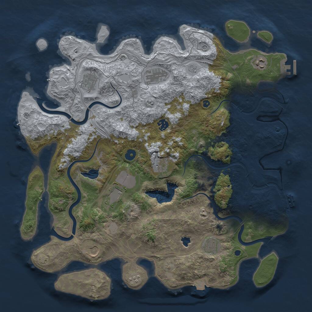 Rust Map: Procedural Map, Size: 4250, Seed: 2018940680, 15 Monuments