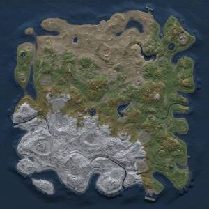 Thumbnail Rust Map: Procedural Map, Size: 4300, Seed: 1157740005, 16 Monuments