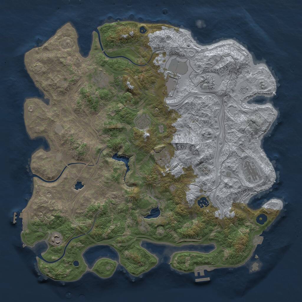 Rust Map: Procedural Map, Size: 4250, Seed: 104649397, 15 Monuments
