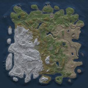 Thumbnail Rust Map: Procedural Map, Size: 4500, Seed: 1517304275, 17 Monuments
