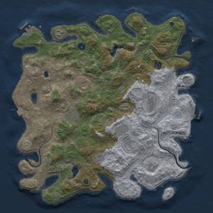 Thumbnail Rust Map: Procedural Map, Size: 4250, Seed: 1234567666, 15 Monuments