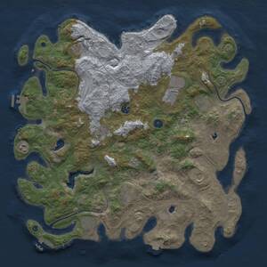 Thumbnail Rust Map: Procedural Map, Size: 4500, Seed: 1957124831, 16 Monuments
