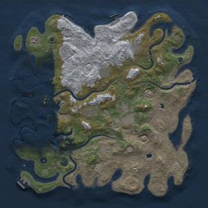 Thumbnail Rust Map: Procedural Map, Size: 4500, Seed: 1957124831, 17 Monuments