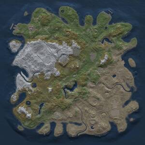 Thumbnail Rust Map: Procedural Map, Size: 4500, Seed: 1999215916, 15 Monuments