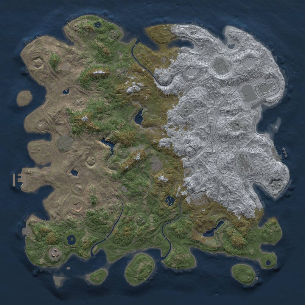 Rust Map: Procedural Map, Size: 4800, Seed: 194902649, 17 Monuments