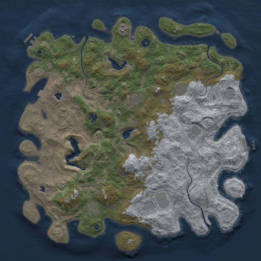 Rust Map: Procedural Map, Size: 4500, Seed: 389300416, 15 Monuments