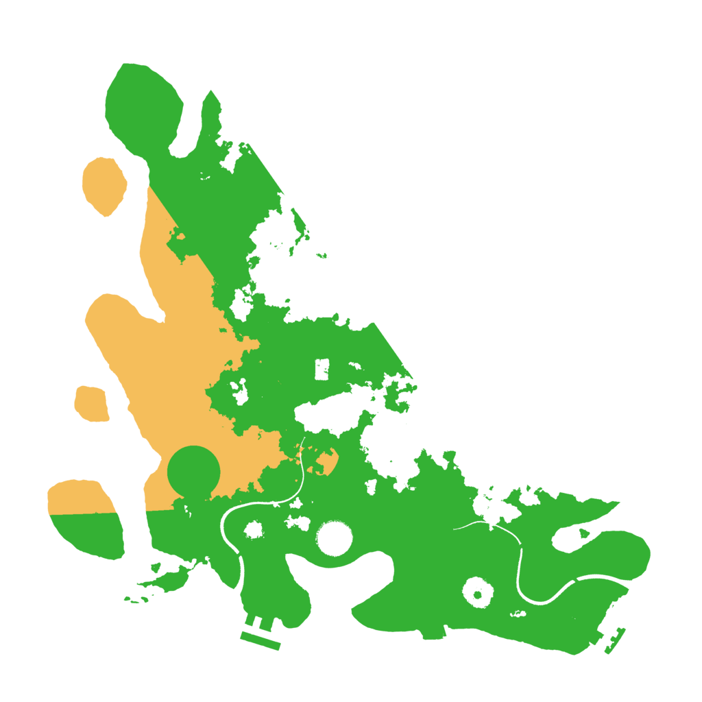 Biome Rust Map: Procedural Map, Size: 3500, Seed: 129804